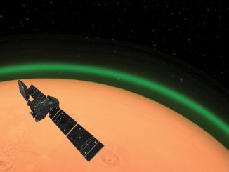 Mars atmosferindeki yeşil ışık Görseli